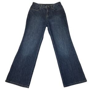Talbots Petites Stretch Womens Bootcut Jeans Dark Wash Denim Classic Fit Size 10